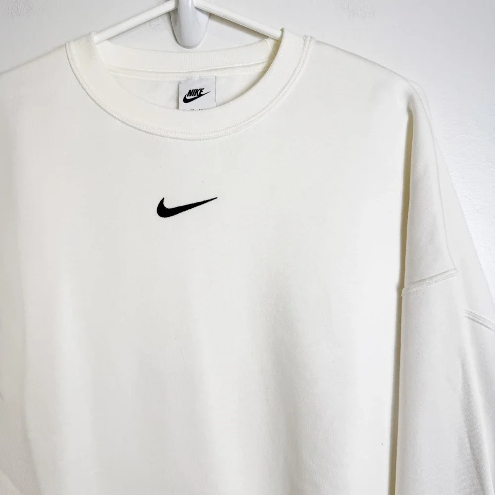 Nike Sweatshirt Women XS Sail White Phoenix Fleece Oversized DD5632-133